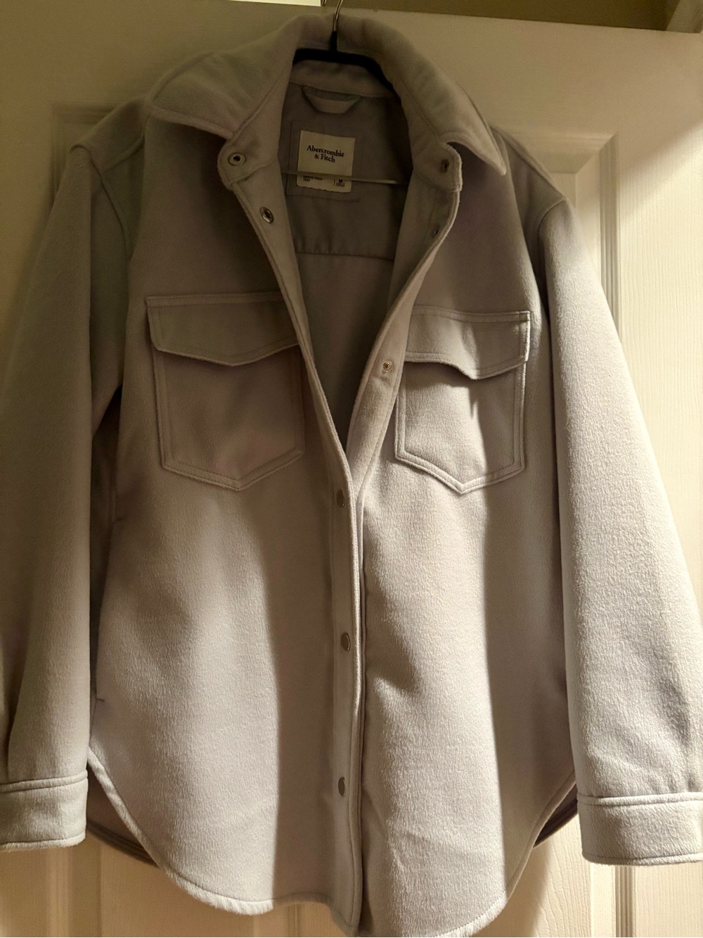 Abercrombie & Fitch Women's Light Gray Utility Jacket